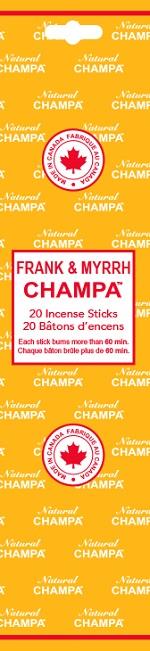Natural Champa Frankincense & Myrrh 20pk | Earthworks