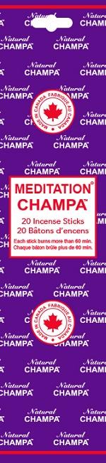 Natural Champa Meditation 20pk | Earthworks