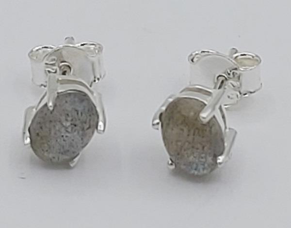 Earrings Labradorite Stud Sterling Silver | Earthworks