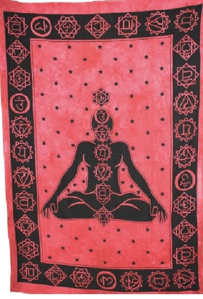 Throw Chakra Yoga Man Red | Earthworks
