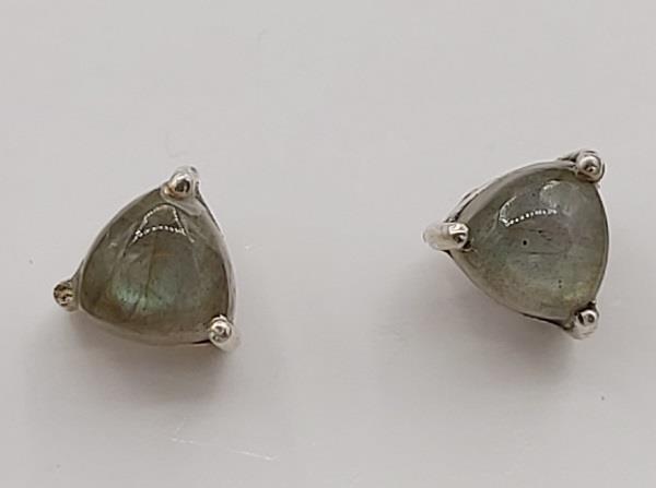 Earrings Labradorite Sterling Silver Stud | Earthworks