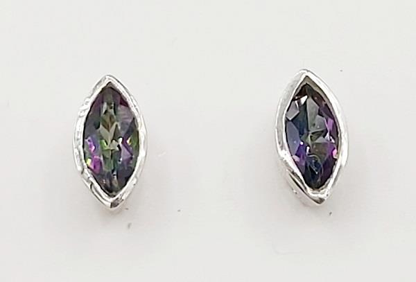 Earrings Mystic Topaz Sterling Silver Stud | Earthworks
