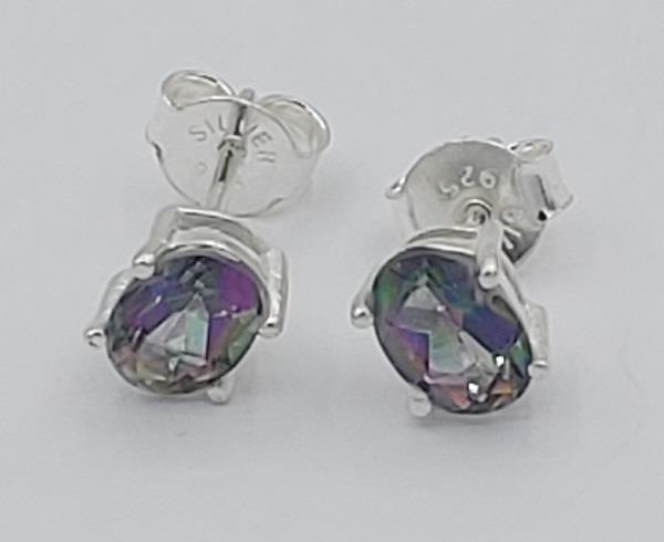 Earrings Mystic Topaz Stud Sterling Silver | Earthworks