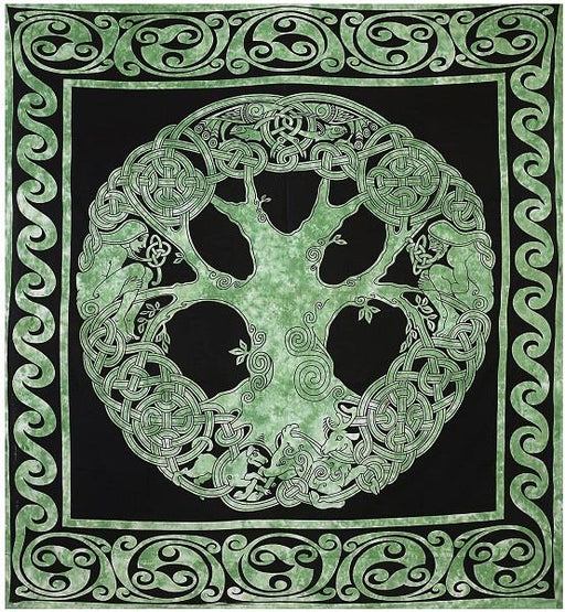 Throw Celtic Tree Green | Earthworks 