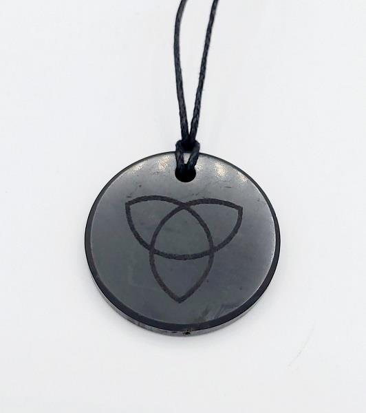 Necklace Shungite with Triquetra