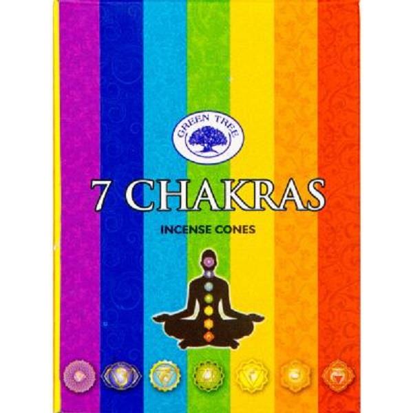 Green Tree Incense 7 Chakra 10pk cones