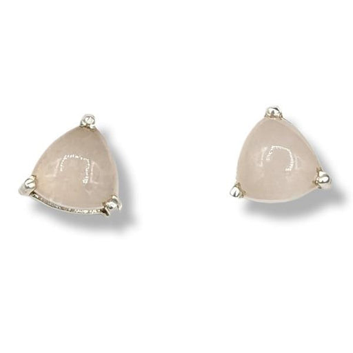 Earrings Rose Quartz Stud Sterling Silver | Earthworks