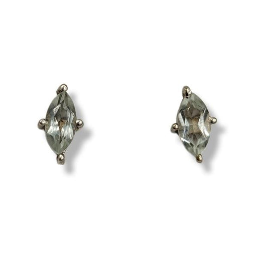 Earrings Prasiolite Sterling Silver Stud | Earthworks 