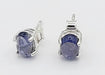 Earrings Iolite Stud Sterling Silver | Earthworks