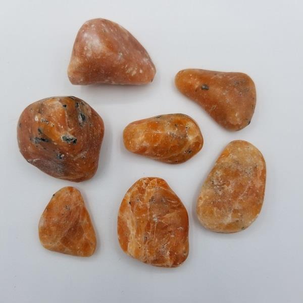 Dark Orange Calcite Large Tumbled