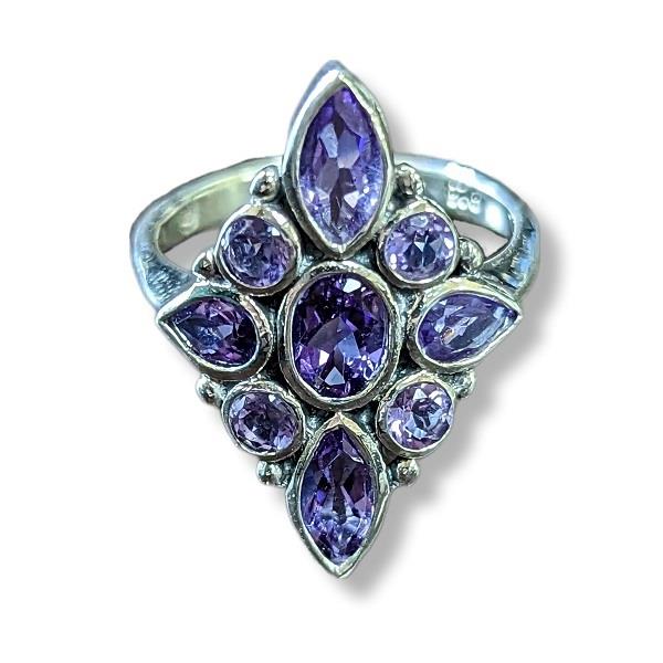 Ring Amethyst Sterling Silver | Earthworks