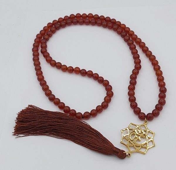 Prayer Mala Carnelian Om | Earthworks