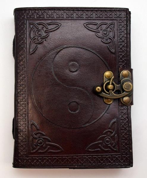 Leather Journal Yin Yang Embossed