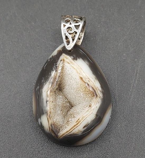 Pendant Druzy Quartz Sterling Silver