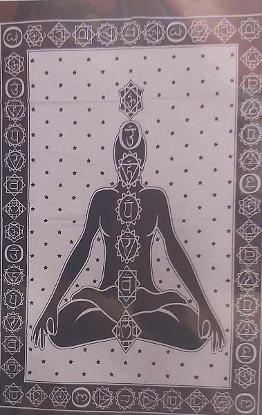 Wall Hanging Yoga Man Black and White | Earthworks