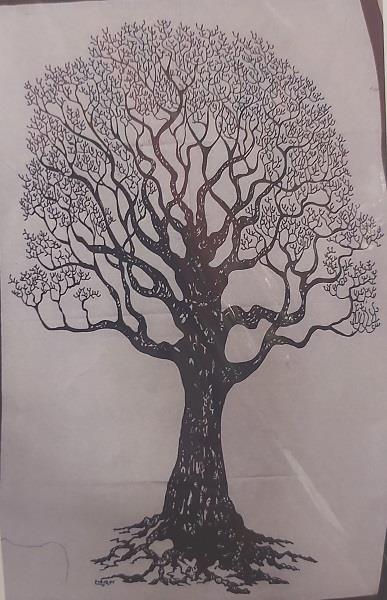 Wall Hanging Tree of Life Black and White | Earthworks 