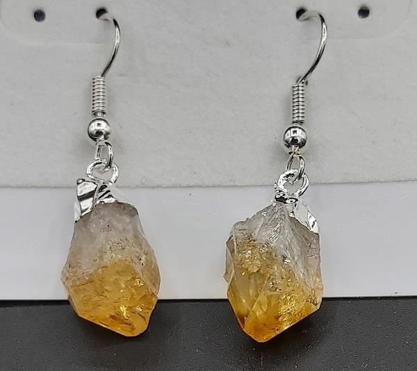 Earrings Citrine Point | Earthworks 