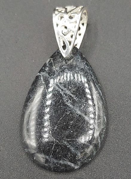 Pendant Black Calcite Sterling Silver