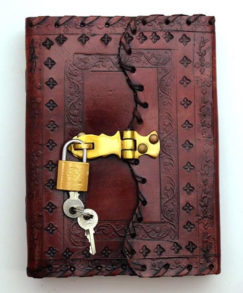 Leather Journal 5x7 with lock and key
