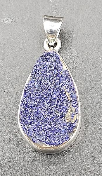 Pendant Azurite Rough Sterling Silver