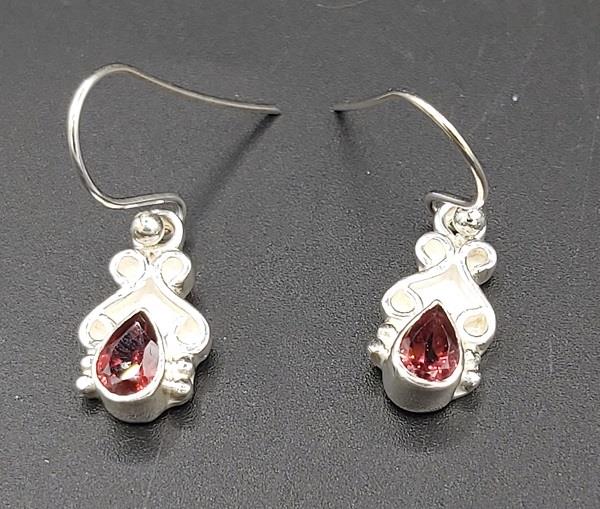 Earrings Garnet Sterling Silver