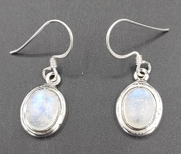 Earrings Rainbow Moonstone Sterling Silver