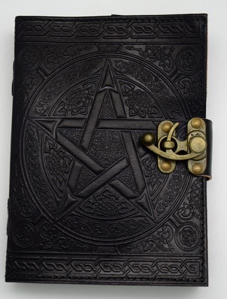 Journal Leather 5 x 7 New Pentagram Black