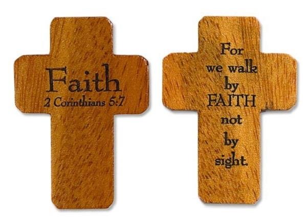 Pocket Cross Wood Faith | Earthworks 
