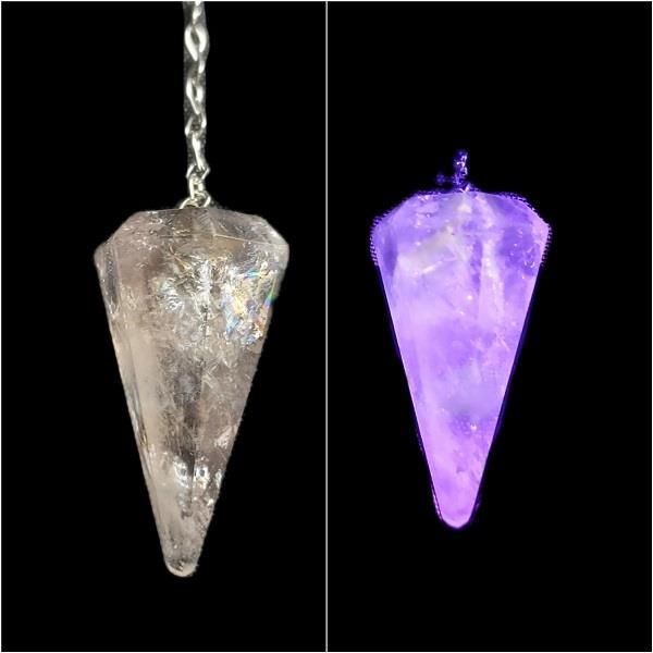 Pendulum White Amethyst Fluorescent