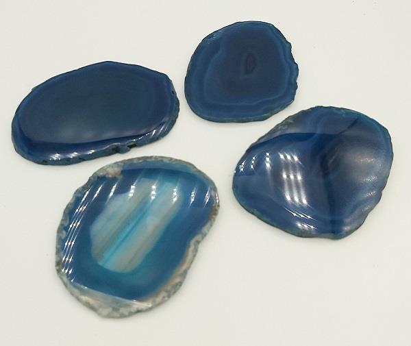 Agate Slice Dyed Green 2.5" Approximate