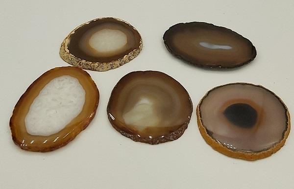 Agate Slice Brown 2.5" Approximate
