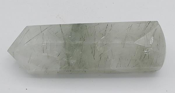 Green Rutilated Quartz / Actinolite Wand 78g Approximate