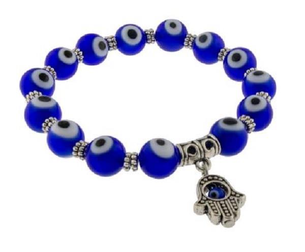 Bracelet Evil Eye Glass with Fatima Hand | Earthworks 