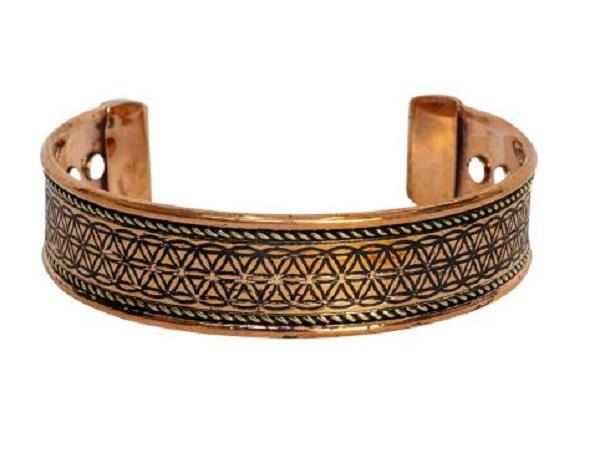 Bracelet Copper Magnetic Flower of Life