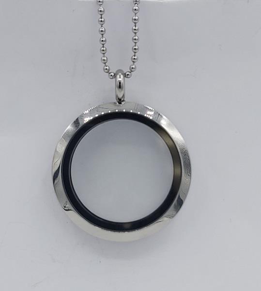 Moonglow Locket Stainless Steel 28" Chain