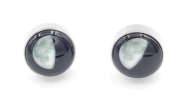 Moonglow Earrings 5D Waning Gibbous Moon | Earthworks
