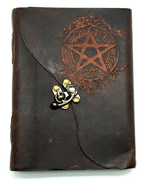 Leather Journal Embossed Pentagram