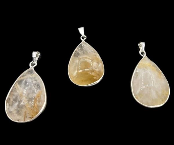 Pendant Rutilated Quartz Teardrop