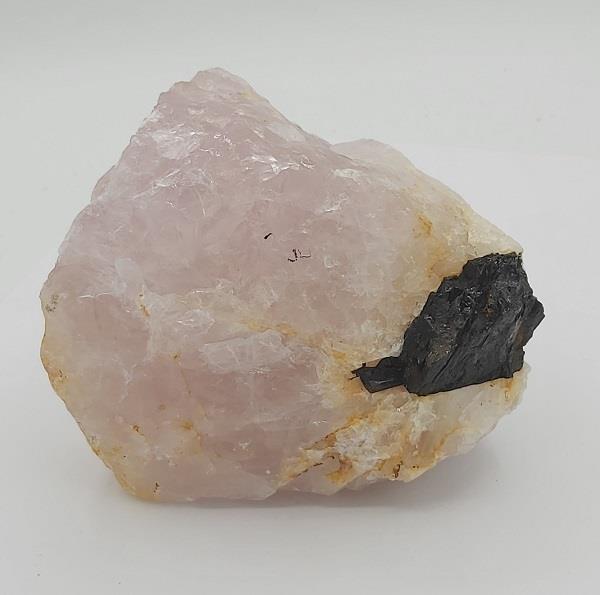 Black Tourmaline in Rose Quartz 1364g Approximate