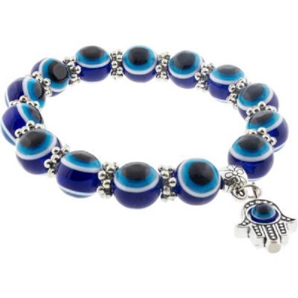 Bracelet Evil Eye Fatima Hand Cobalt | Earthworks 