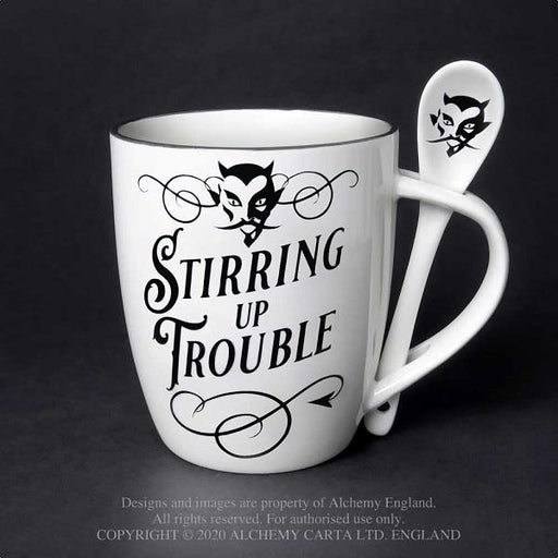 Mug and Spoon Set Stiring Up Trouble | Earthworks 