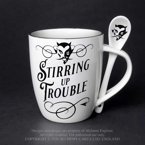 Mug and Spoon Set Stiring Up Trouble | Earthworks 