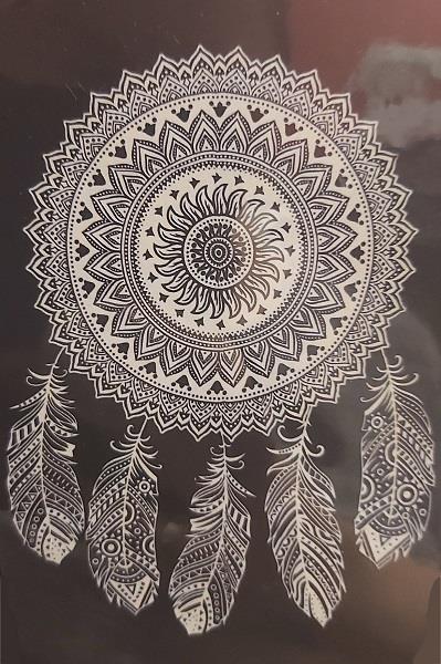 Wall Hanging Dreamcatcher Black and White | Earthworks 