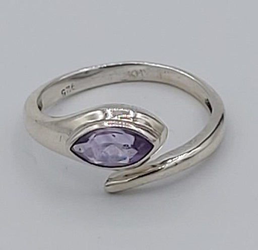 Ring Amethyst Wrapped Stering Silver | Earthworks 