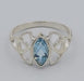 Ring Blue Topaz Celtic Sterling Silver | Earthworks 