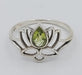 Ring Peridot Sterling Silver Lotus | Earthworks 