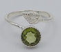 Ring Peridot Sterling Silver Wrap Leaf | Earthworks 