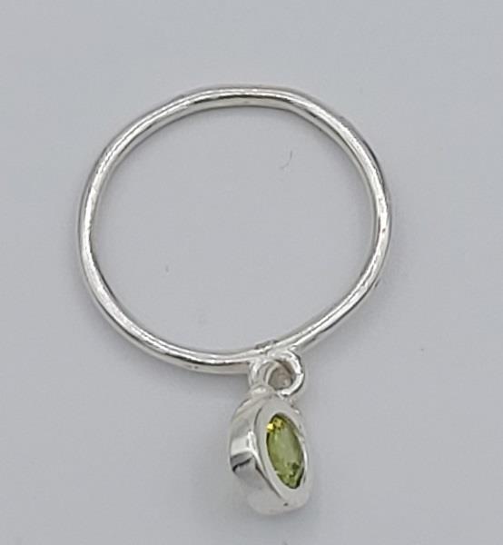 Ring Peridot Sterling Silver Dangle | Earthworks 