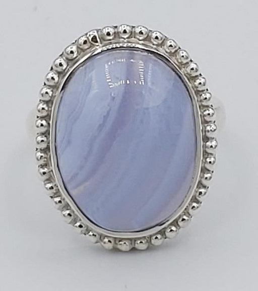 Ring Blue Lace Agate Sterling Silver | Earthworks 