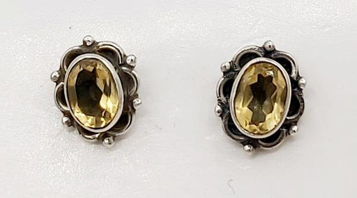 Earrings Citrine Sterling Silver Stud | Earthworks 